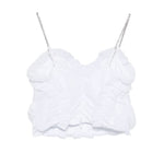 Twinset Top Off-White con Spalline Strass per Bambine