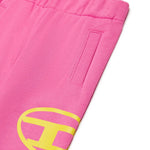 Diesel Kids Pantaloni Jogger Fucsia con Stampa Logo Oval D per Neonate