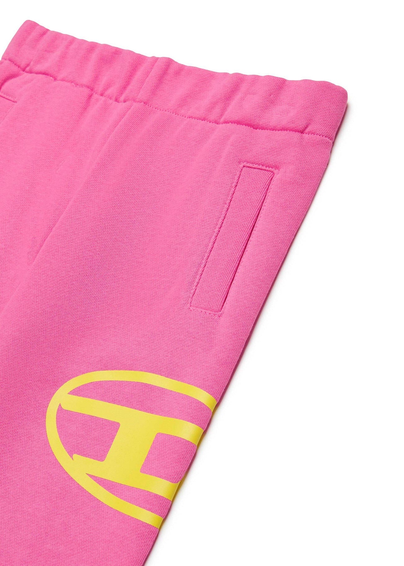 Diesel Kids Pantaloni Jogger Fucsia con Stampa Logo Oval D per Neonate