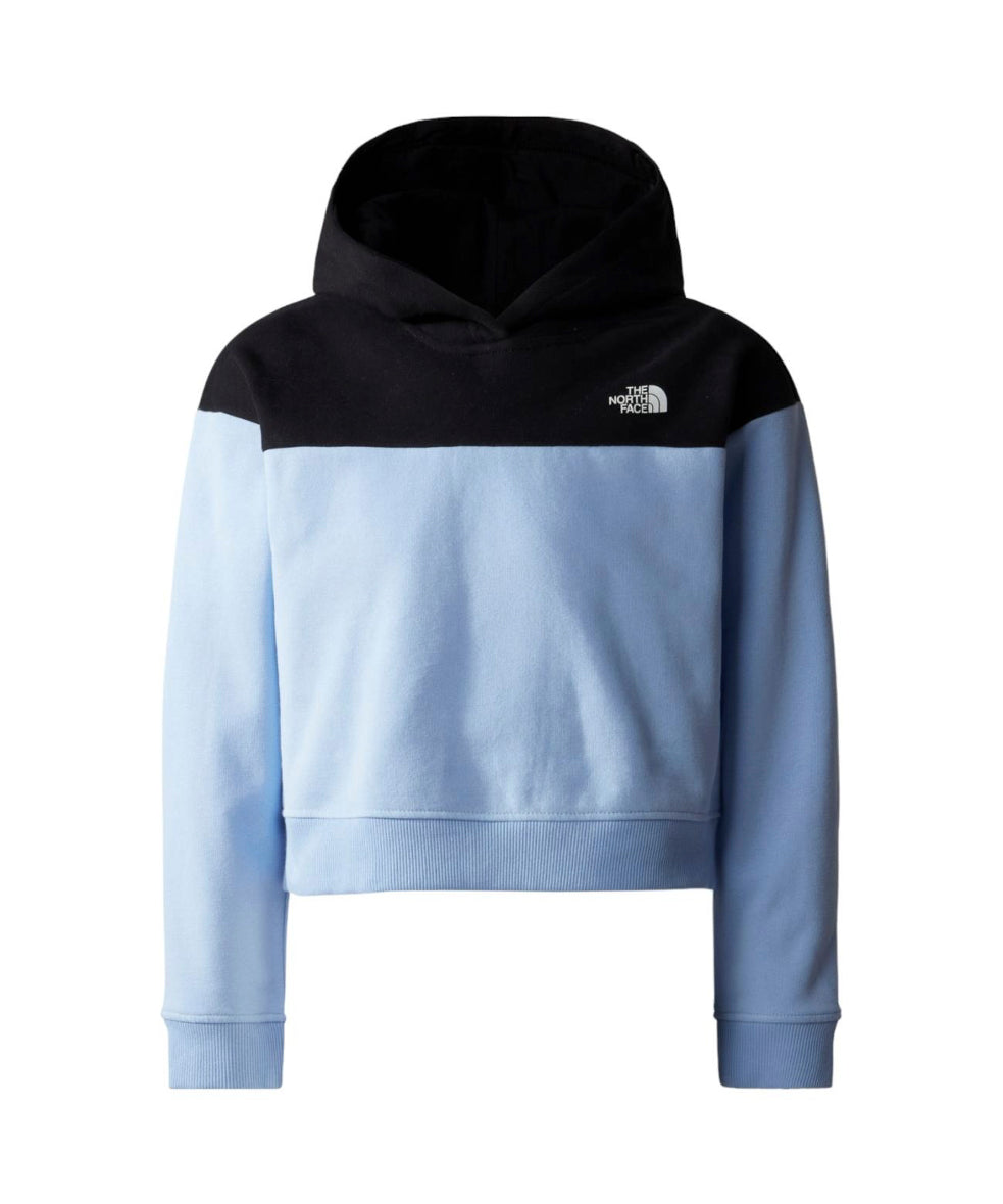 The North Face Kids Felpa Nera/Celeste con Logo per Bambini