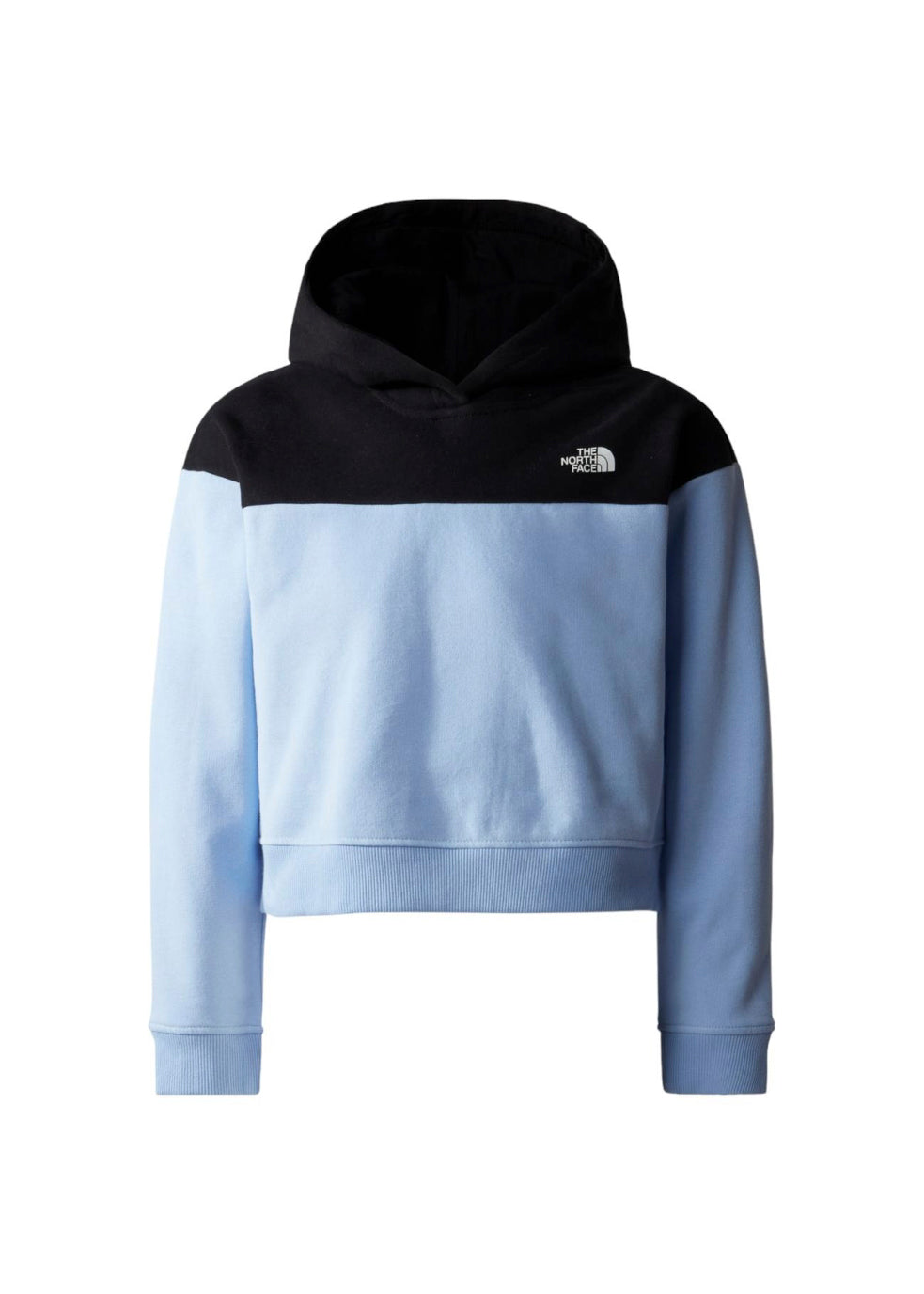 The North Face Kids Felpa Nera/Celeste con Logo per Bambini