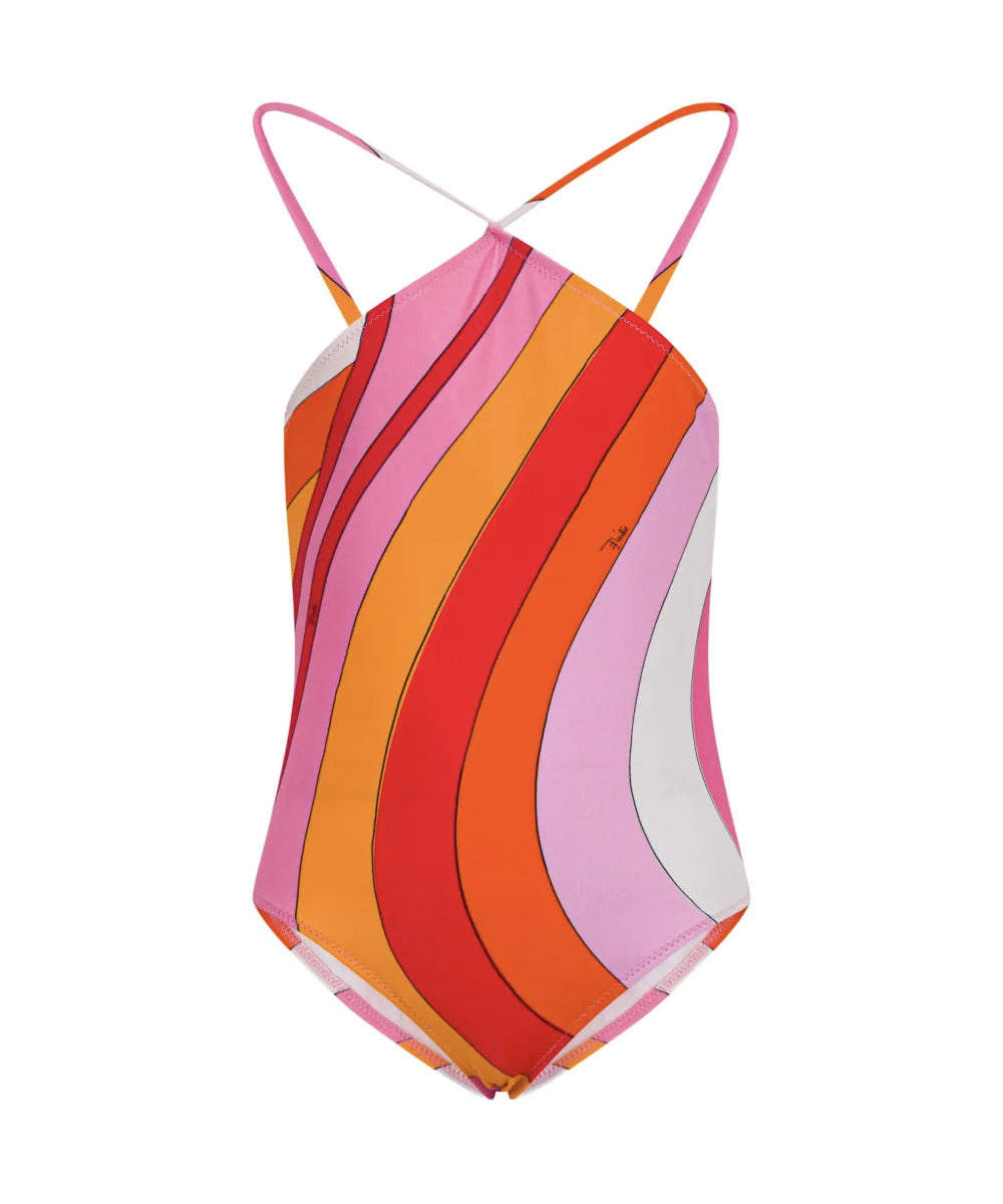 Emilio Pucci Kids Costume Fantasia Fragola e Arancio per Bambine