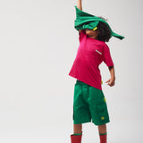 Barrow Kids Fuchsia T-shirt with Logo and Smile Print for Girls