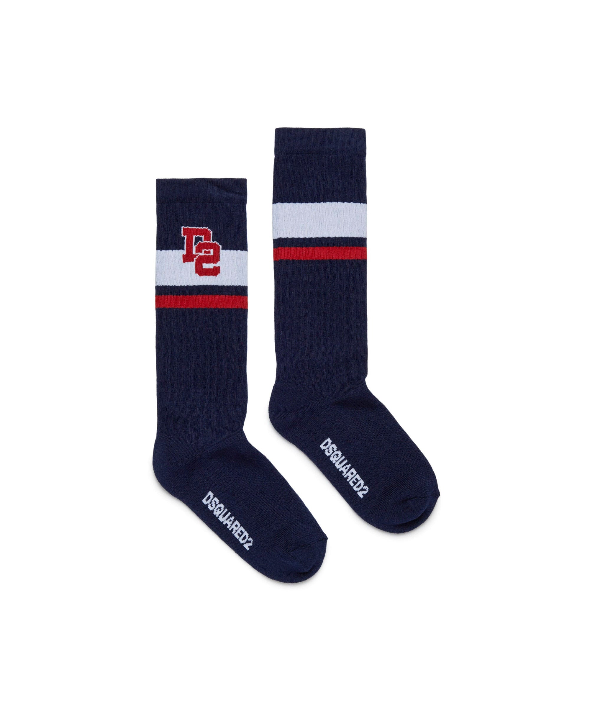 Dsquared2 Kids Calzini Bluette con D2 per Bambini