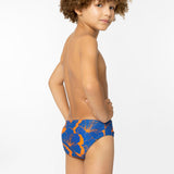 4GIVENESS Costume Slip Fantasia Blu/Arancione per Bambini
