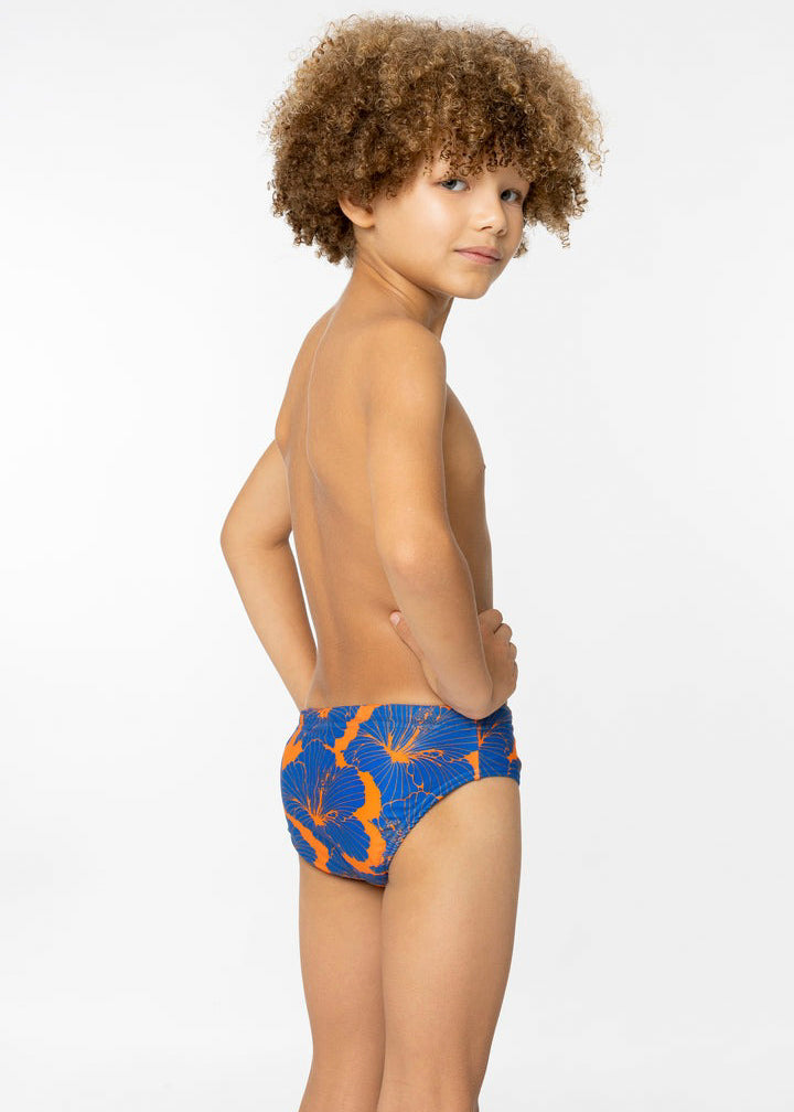 4GIVENESS Blue/Orange Patterned Swimsuit for Kids