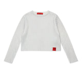 Max & Co Kids T-shirt in Maglia a Costine Silver per Bambine