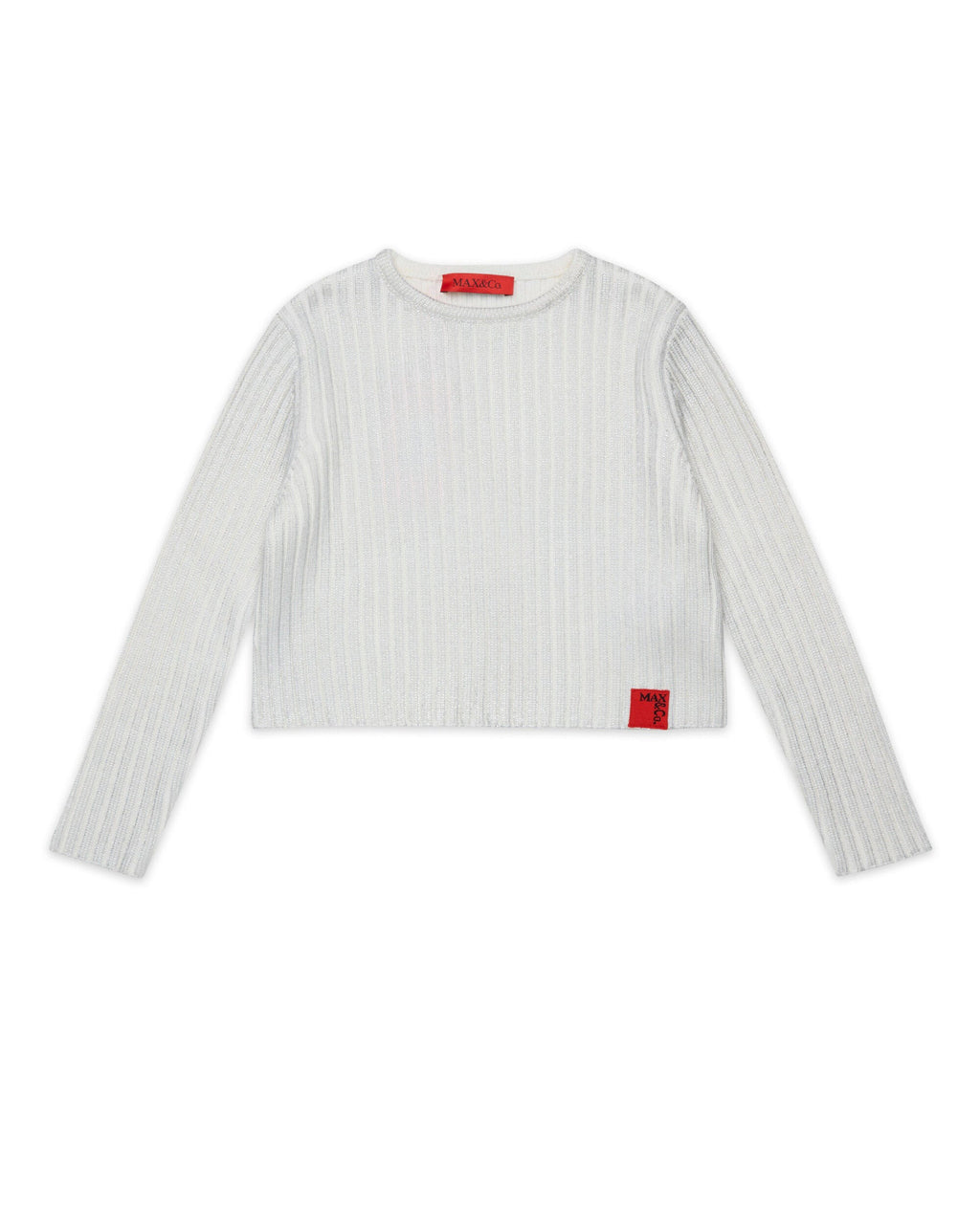 Max & Co Kids T-shirt in Maglia a Costine Silver per Bambine