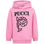 Emilio Pucci Kids Felpa Fucsia con Logo per Bambine