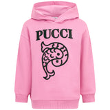 Emilio Pucci Kids Felpa Fucsia con Logo per Bambine
