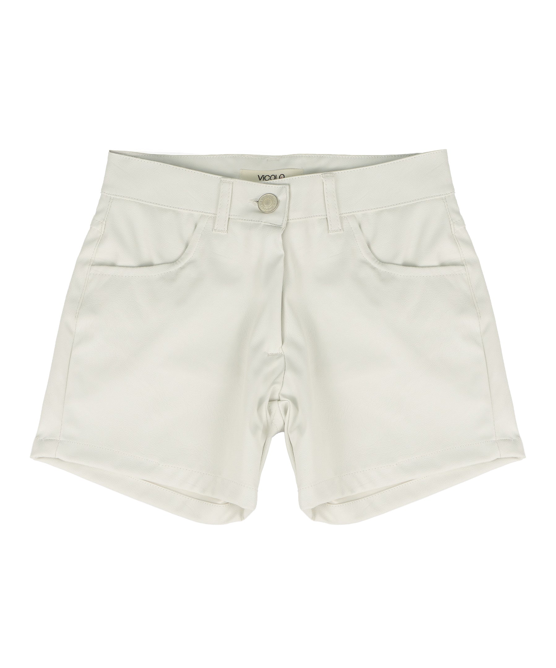 Vicolo Kids Short in Denim Bianco per Bambine