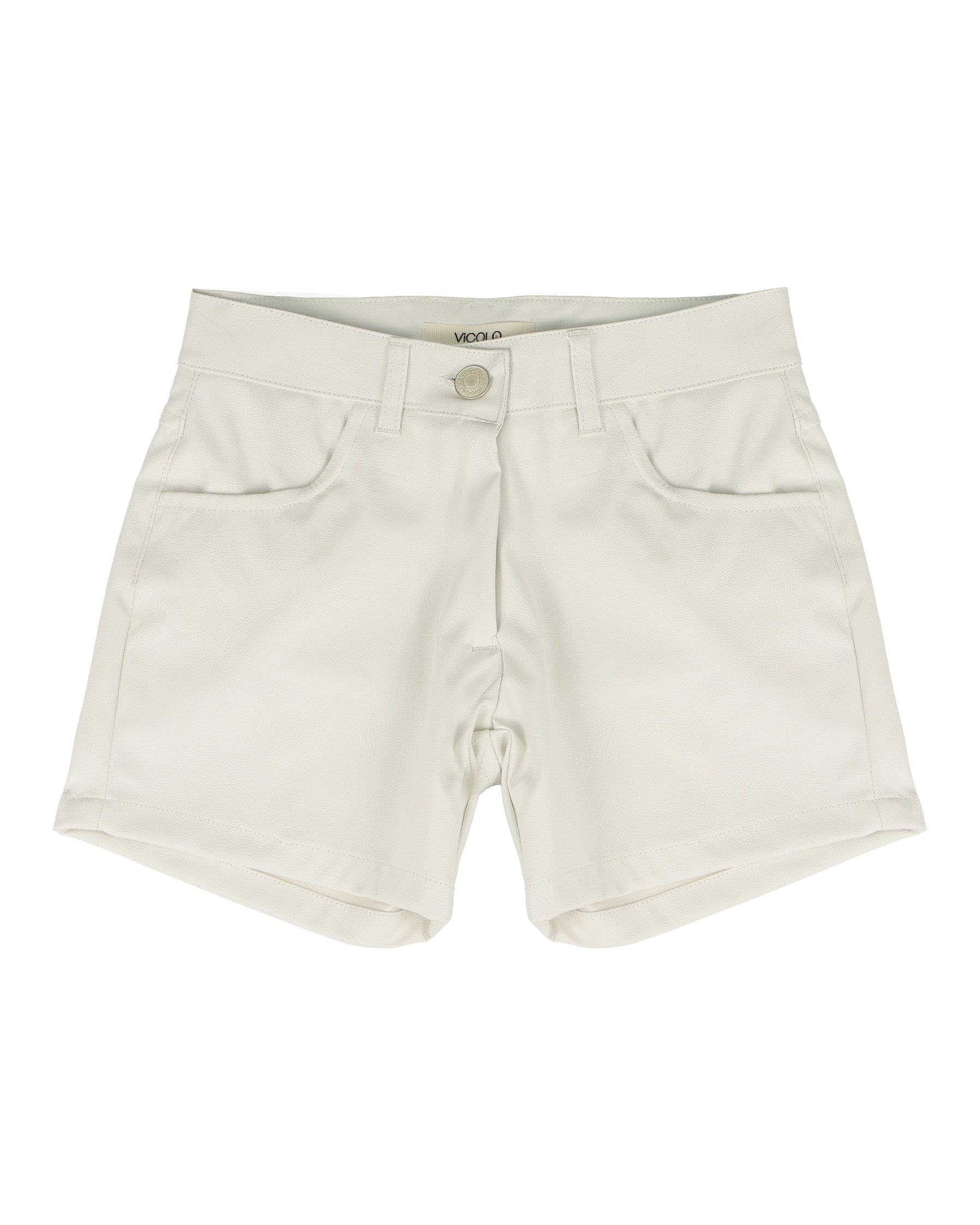 Vicolo Kids Short in Denim Bianco per Bambine