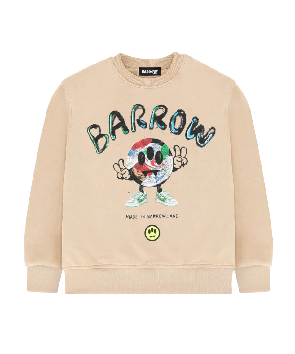 Barrow Kids Felpa Fango con Stampa per Bambini