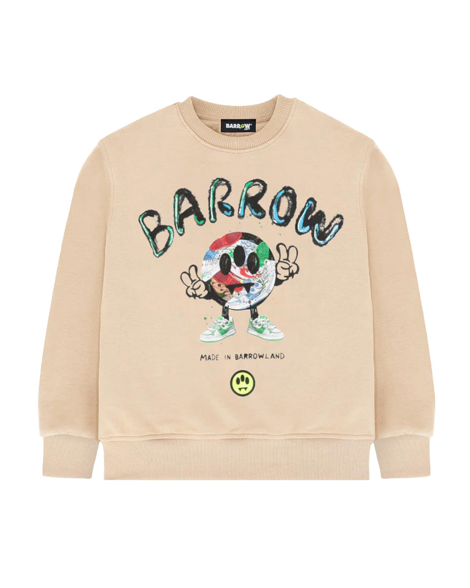 Barrow Kids Felpa Fango con Stampa per Bambini