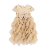Angel's Face Abito Sabbia con Tulle per Bambine