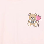 Moschino Kids T-shirt Rosa con Stampa Teddy per Bambine
