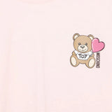 Moschino Kids T-shirt Rosa con Stampa Teddy per Bambine