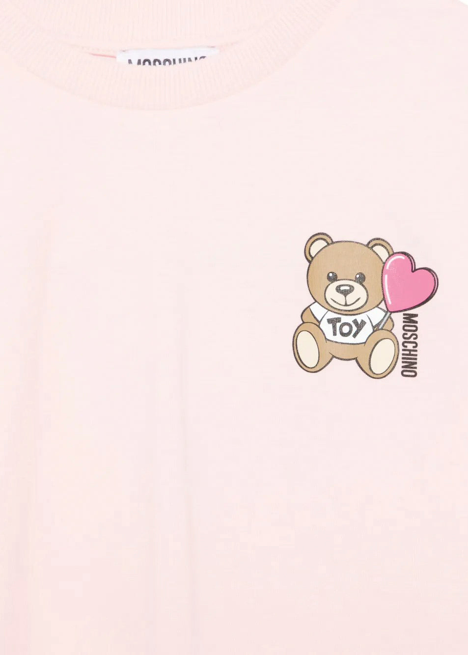 Moschino Kids T-shirt Rosa con Stampa Teddy per Bambine