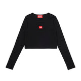 Diesel Kids T-Shirt Nera Lunghe Maniche per Bambine