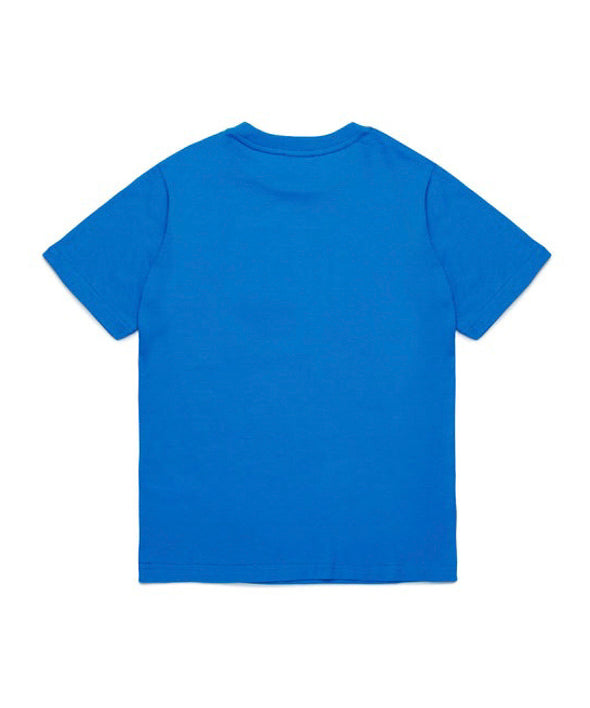 Diesel Kids T-shirt Celeste Puffy Print per Bambini