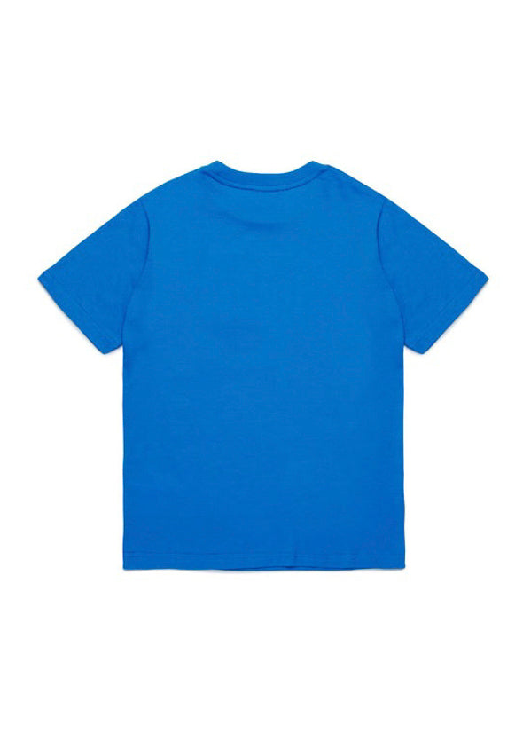 Diesel Kids T-shirt Celeste Puffy Print per Bambini