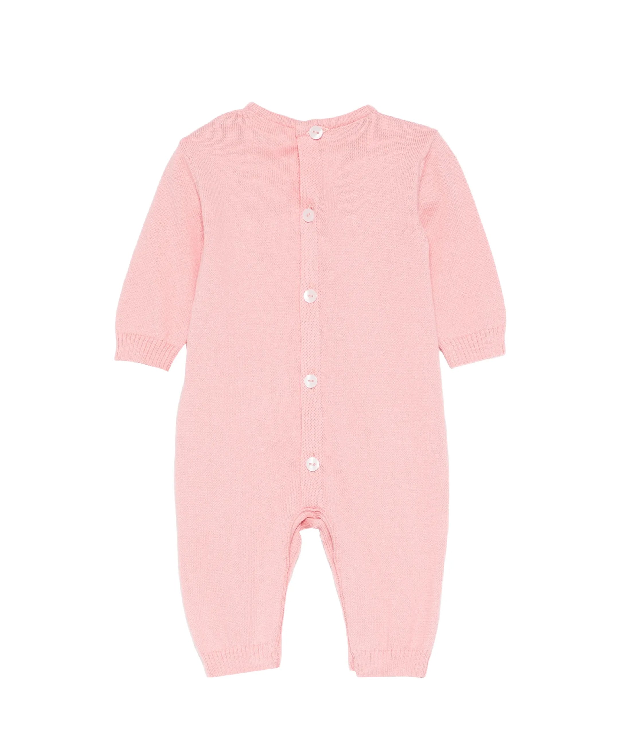 Blumarine Tutina Rosa Bubble con Logo Ricamato per Neonate