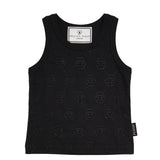 Philipp Plein Kids Canotta Nero All-Over per Bambine
