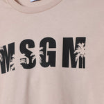 MSGM Kids T-Shirt Beige con Logo