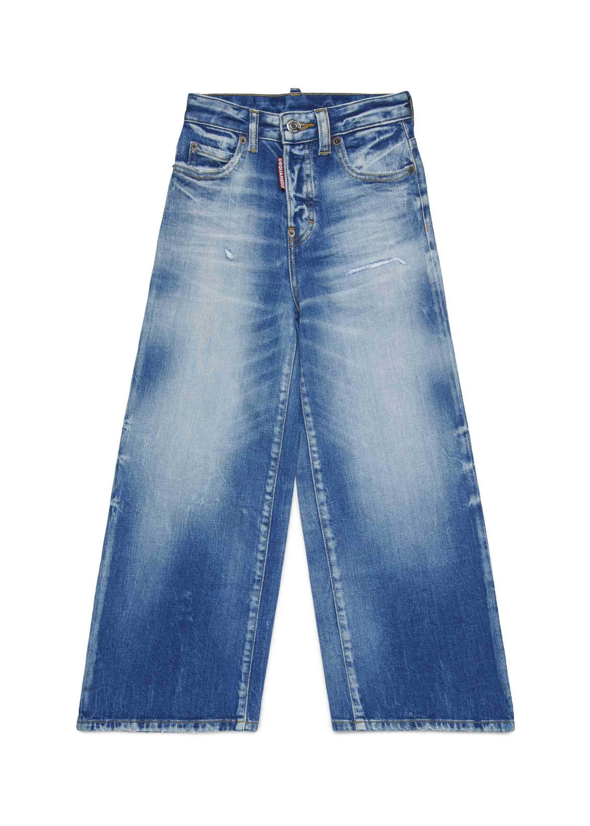 Dsquared2 Kids Jeans Boyfriend Bleached per Bambine