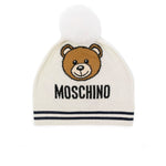 Moschino Kids Cappellino Panna con Logo Teddy Bear per Bambini