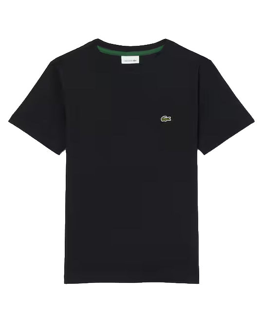 Lacoste Kids T-Shirt Nero con Logo Unisex