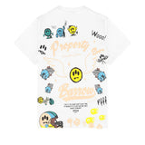 Barrow Kids t-Shirt Off-White con Stampa Logo All-Over Unisex