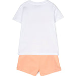 MSGM Kids Completo Bianco/Arancio per Neonati