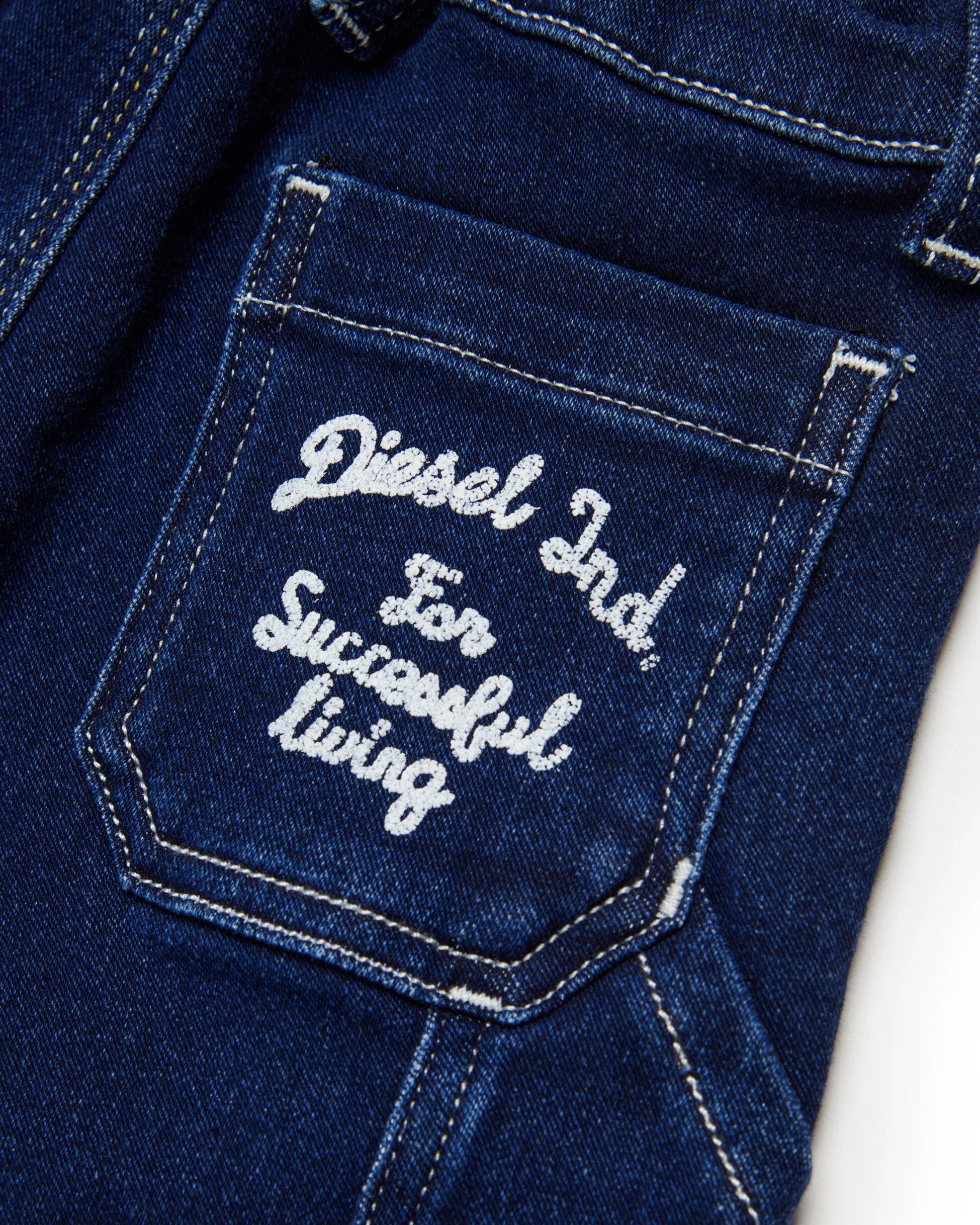 Diesel Kids Jeans Lavaggio 0 con Ricamo Logo sul Retro per Neonati