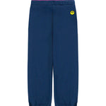 Barrow Kids Pantaloni Blu con Coulisse e Logo Rosa per Bambine