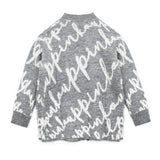 Pinko Kids Cardigan Grigio con Logo All-over per Bambine (retro)