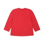Moschino Kids Blusa Rossa con Stampa Logo Teddy Bear per Neonati (retro)