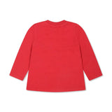 Moschino Kids Blusa Rossa con Stampa Logo Teddy Bear per Neonati (retro)