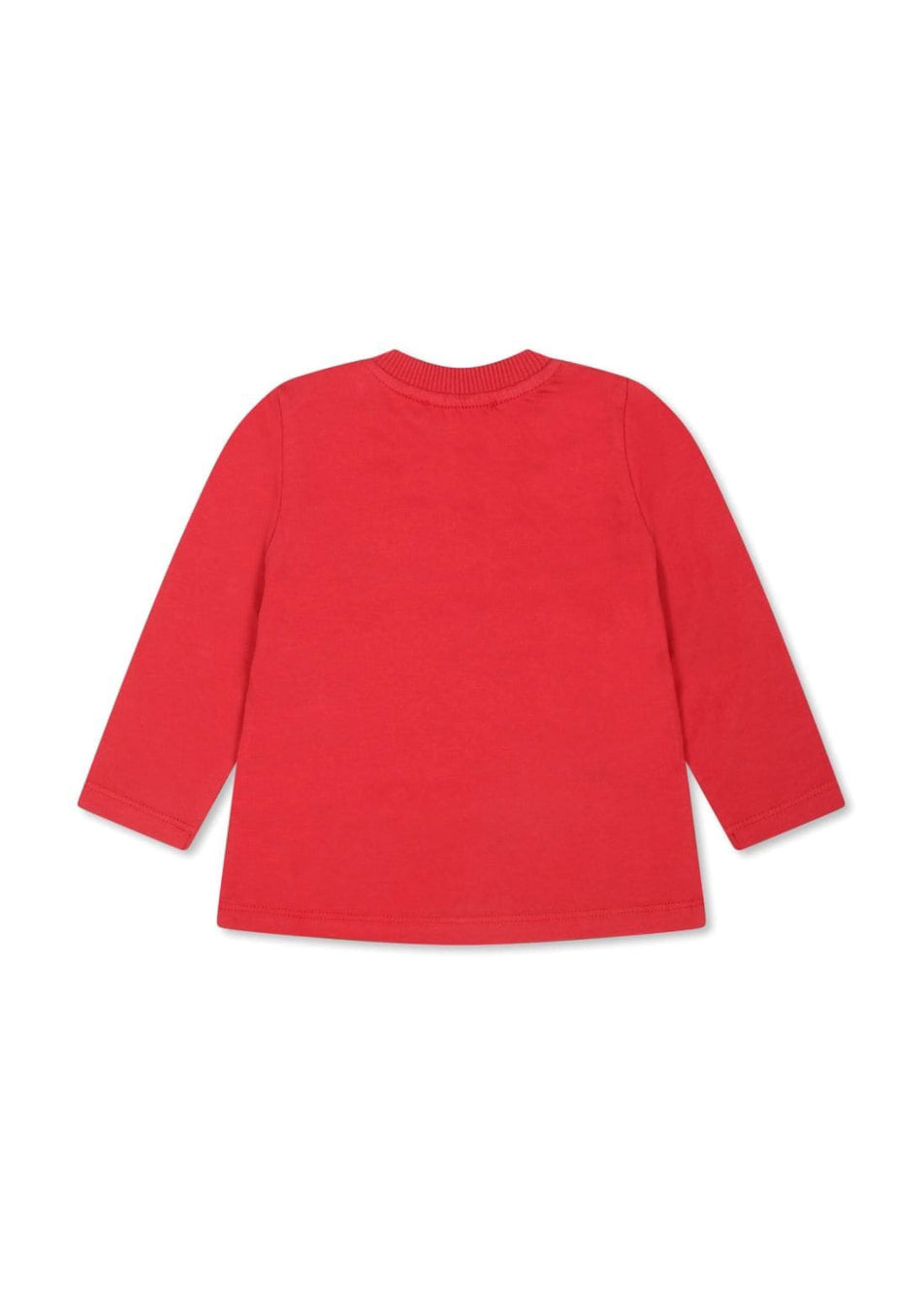 Moschino Kids Blusa Rossa con Stampa Logo Teddy Bear per Neonati (retro)