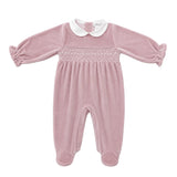 Deolinda Kids Tutina Rosa Cipria con Ricami per Neonate