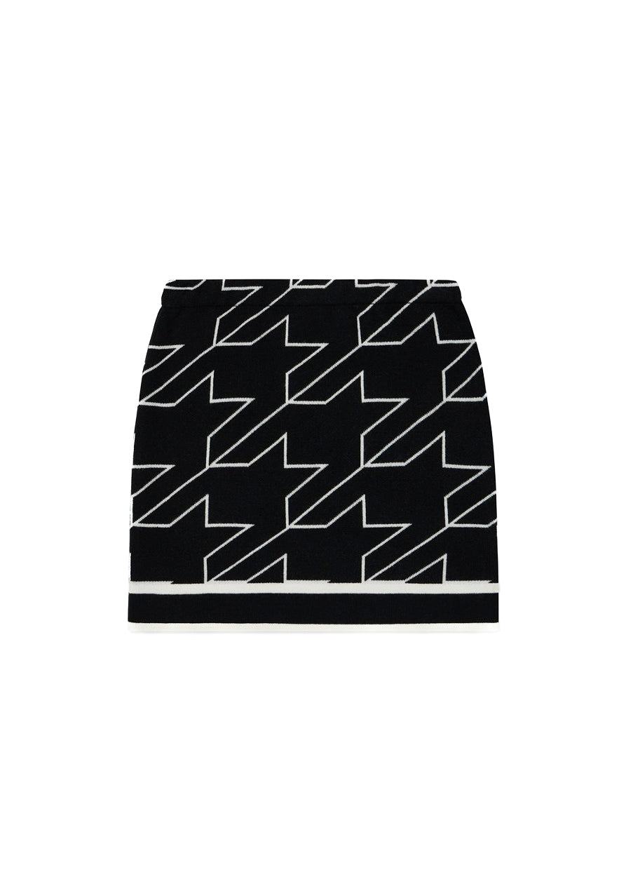 Iceberg Kids Gonna Nera in Maglia Pied-de-Poule per Bambine