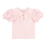 Angel's Face Kids Top Rosa con Applicazioni Rose per Bambine