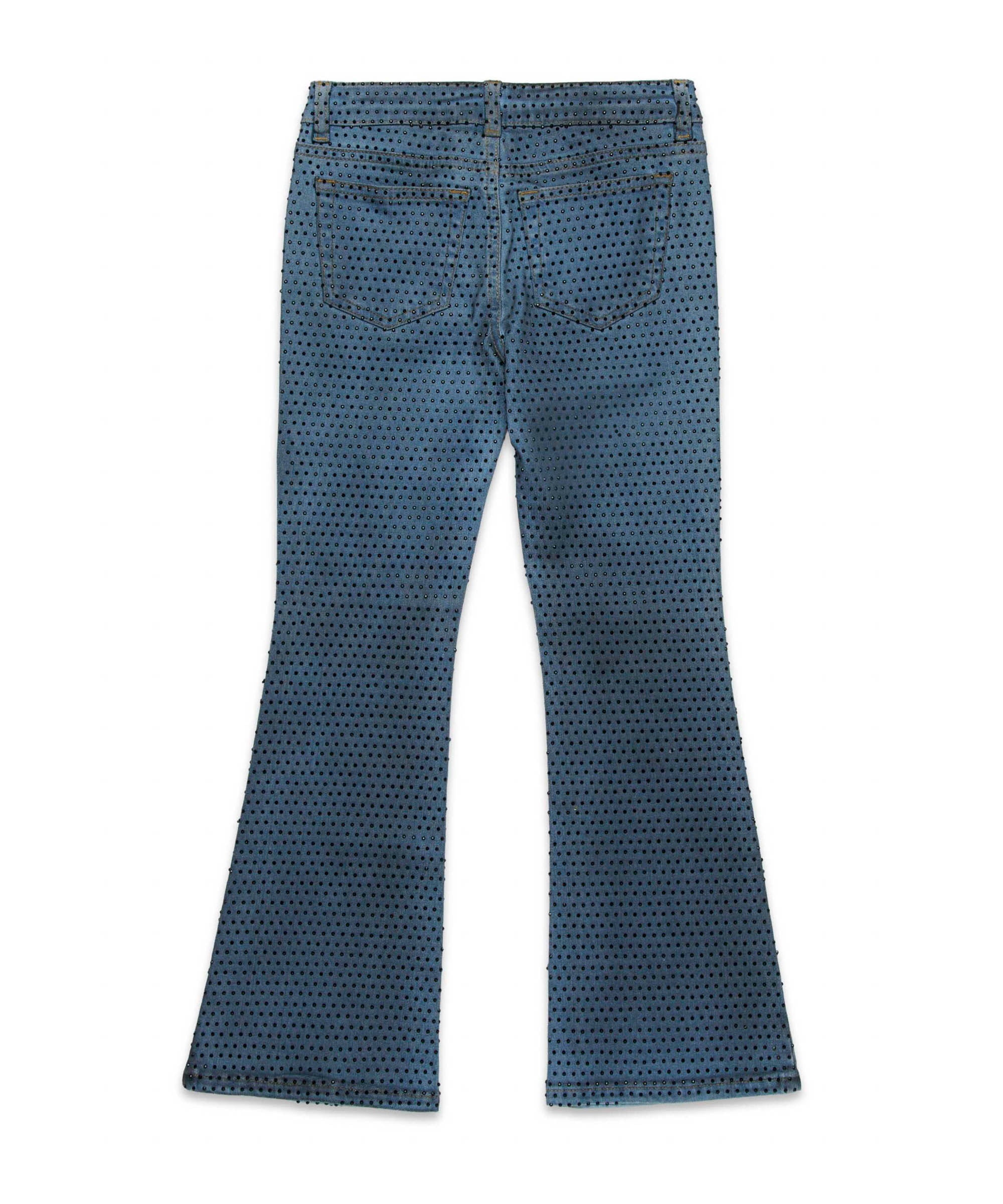 Diesel Kids Jeans Denim con Applicazione Strass per Bambine (retro)