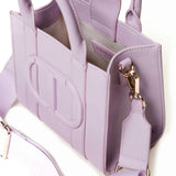 Twinset Kids Purple Shoulder Bag with Oval T for Girls