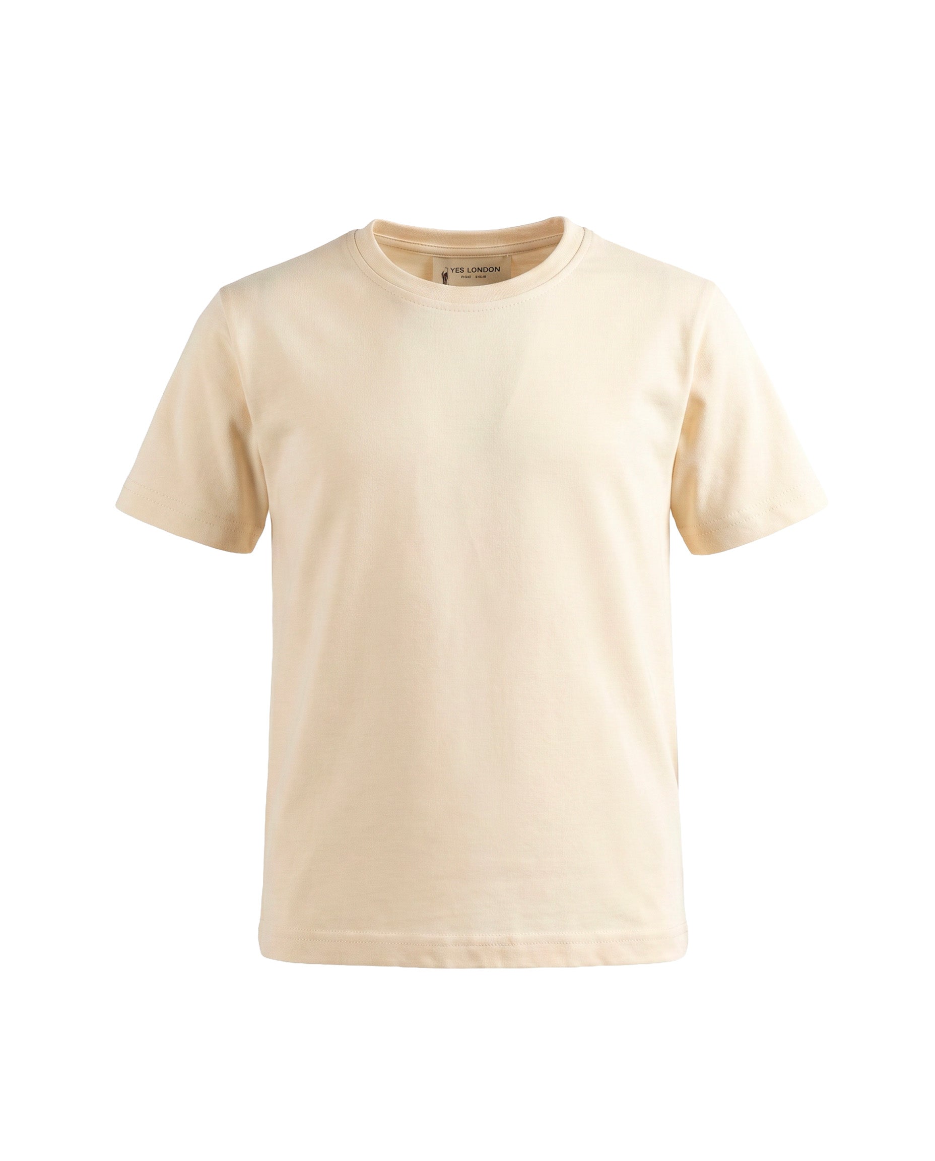 Yes London Kids T-Shirt Beige con Logo sul Retro per Bambini