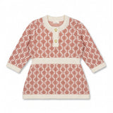 Elisabetta Franchi La Mia Bambina Abito Avorio e Rosa All-Over per Neonate