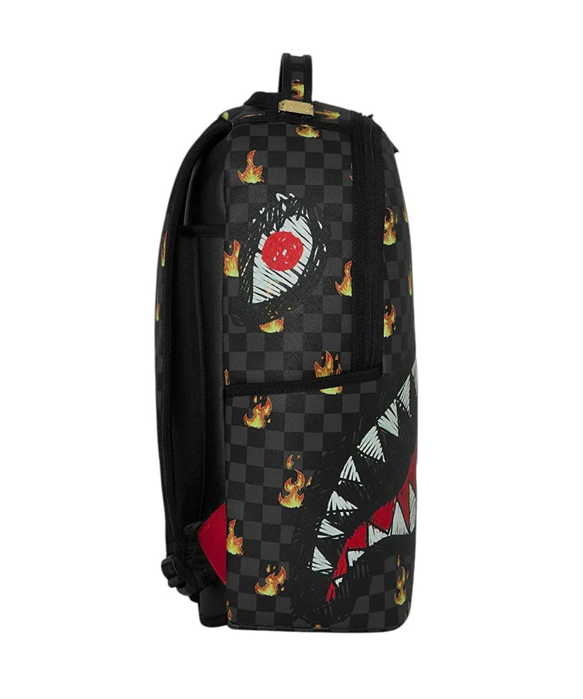 Sprayground Kids Zaino Nero Fantasia Fuoco Multicolor Unisex
