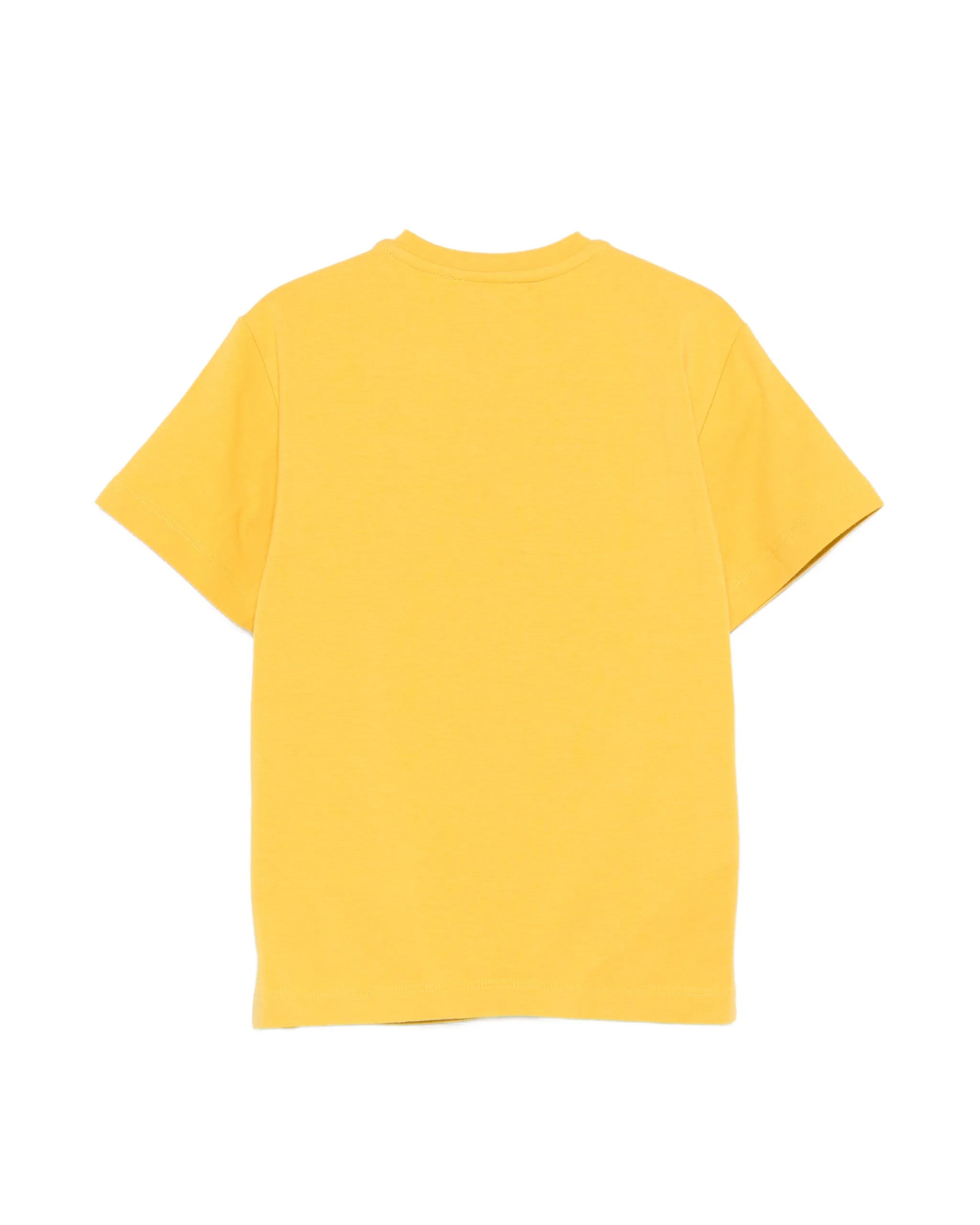 Elisabetta Franchi La Mia Bambina T-shirt Sun con Logo Effetto Metallico Oro per Neonate