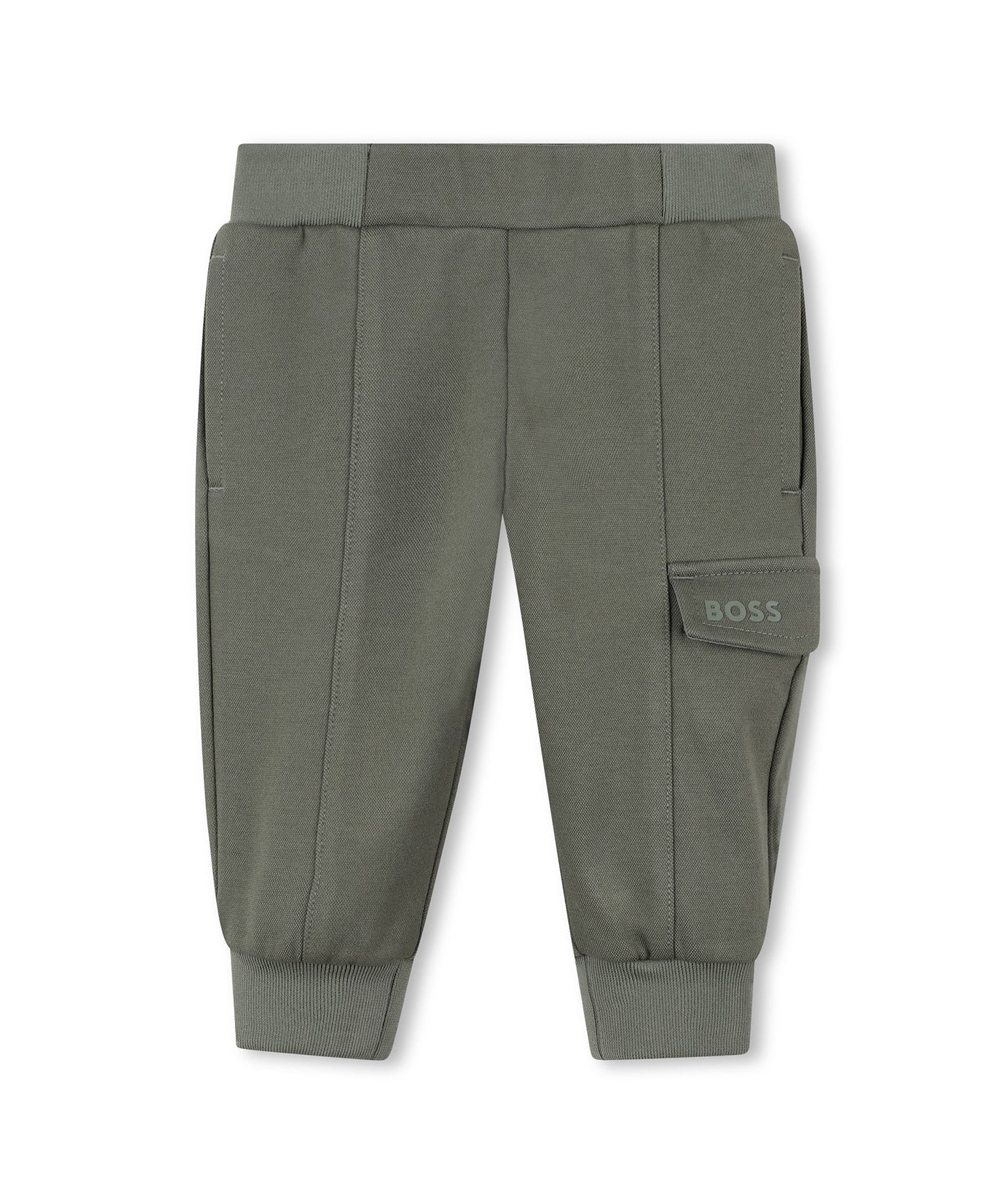 Boss Kids Pantalone Verde con Elastico per Neonati