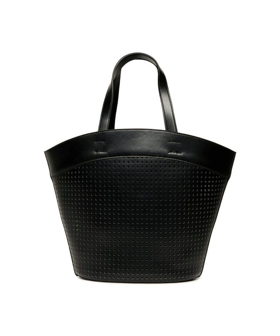 N°21 Kids Borsa Nera Tote Traforata per Bambine